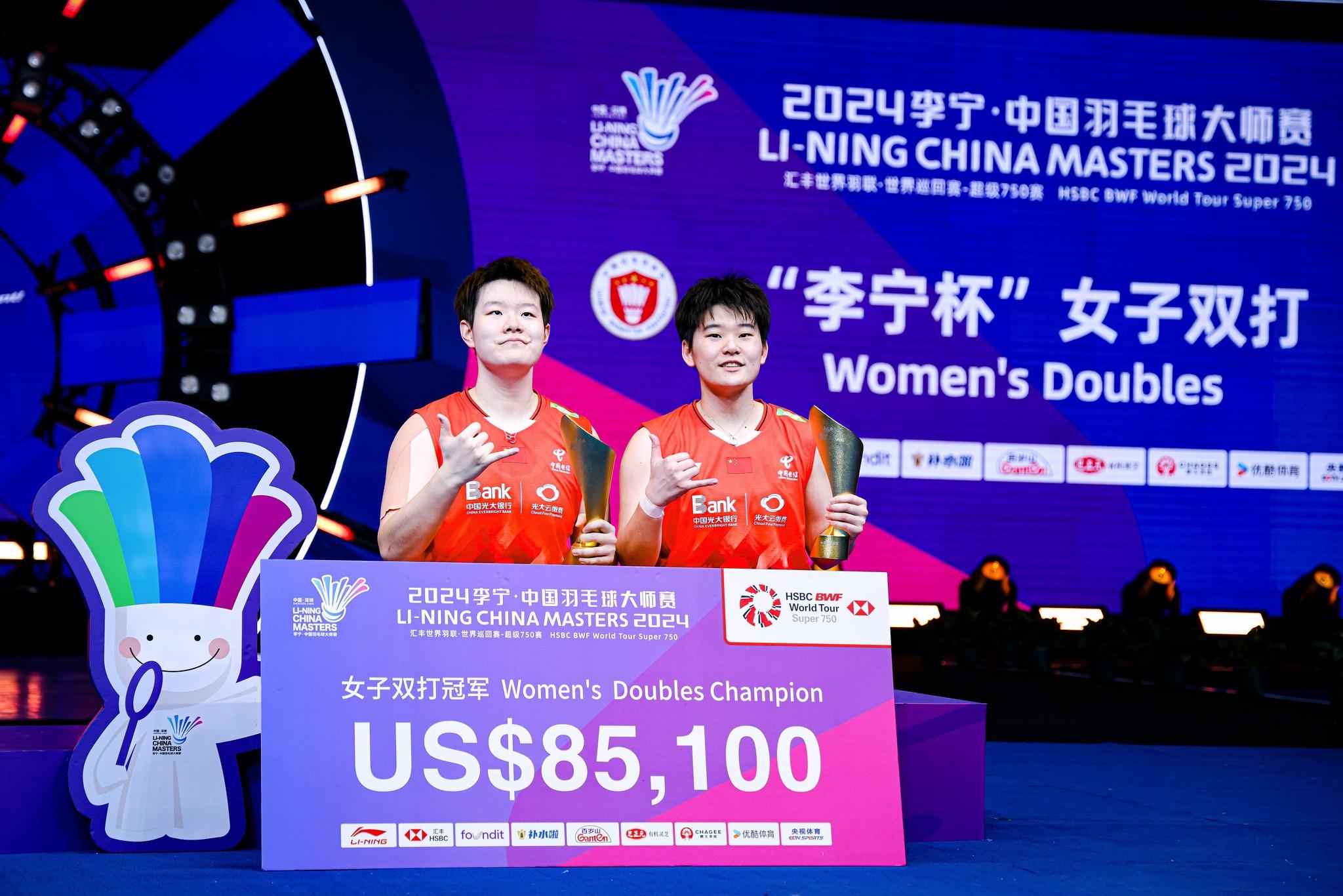 Các nhà vô địch giải LI-NING China Masters 2024 - cấp độ super 750