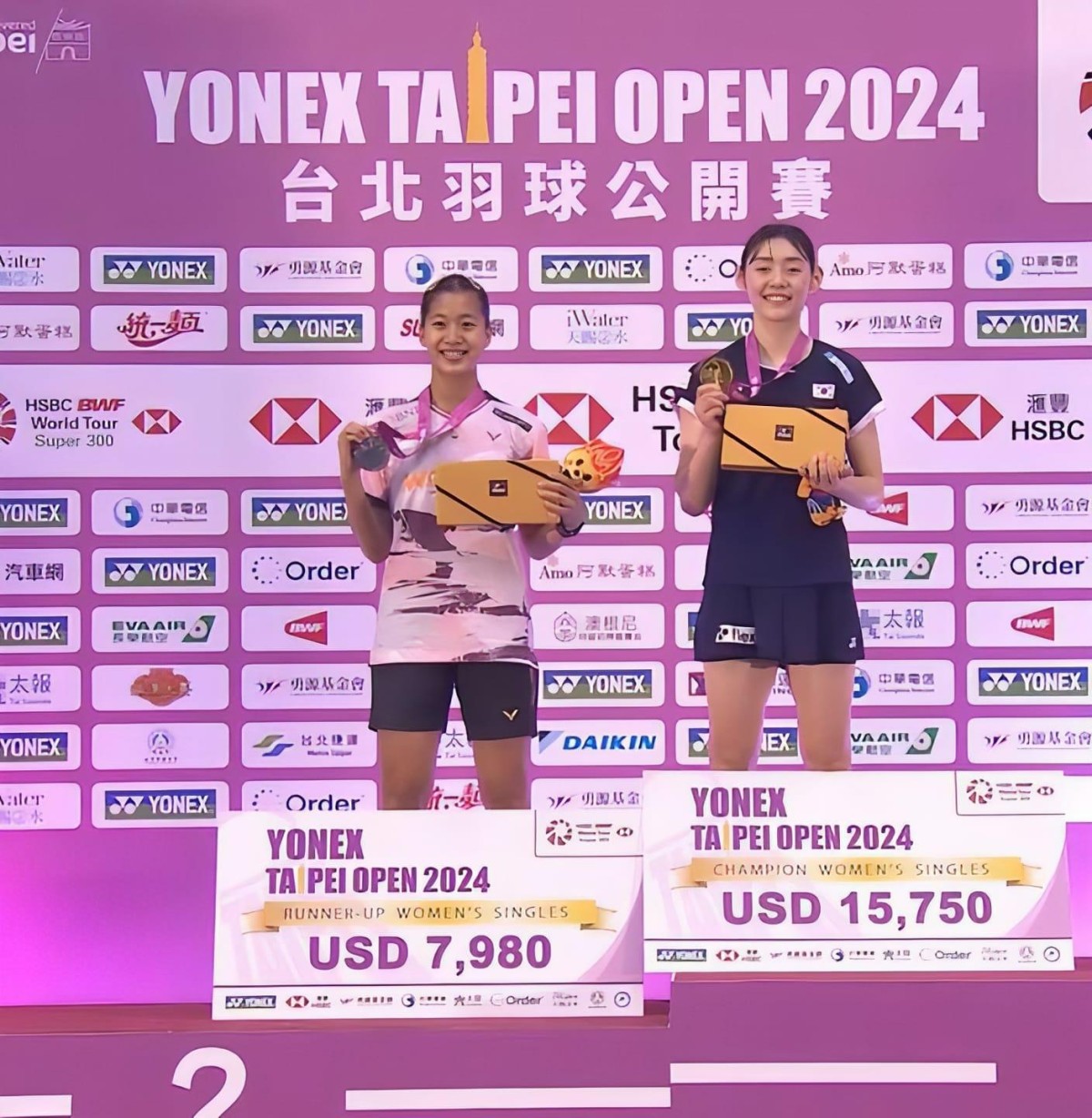 Các nhà vô địch giải Taipei Open năm 2024 - cấp độ super 300