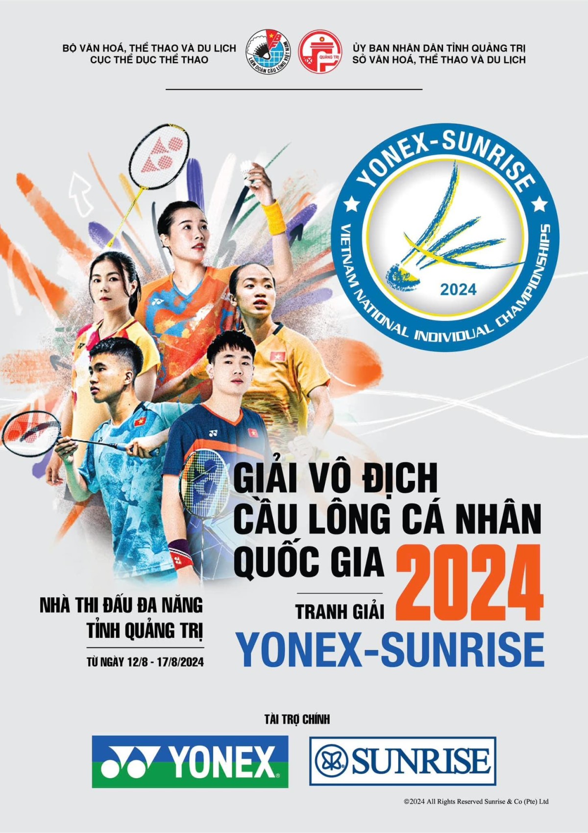 GIẢI VÔ ĐỊCH CẦU LÔNG CÁ NHÂN QUỐC GIA NĂM 2024 - TRANH GIẢI YONEX-SUNRISE 