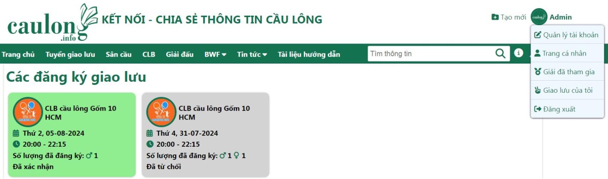 Tìm kiếm nhóm vãng lai và đăng ký tham gia